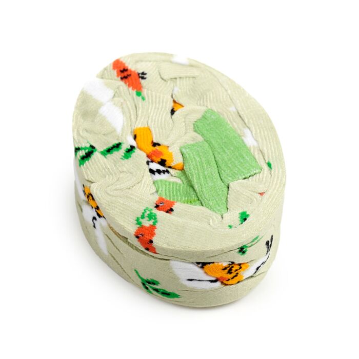 compressed springtime magic socks gift pack shown in compact novelty form