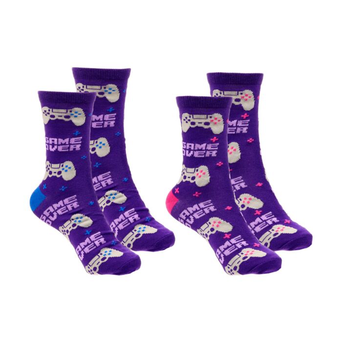 game over novelty socks for gamers with bold gaming inspired design