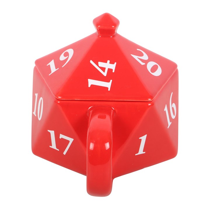 D20 Dice Shaped Ceramic Mug with Lid