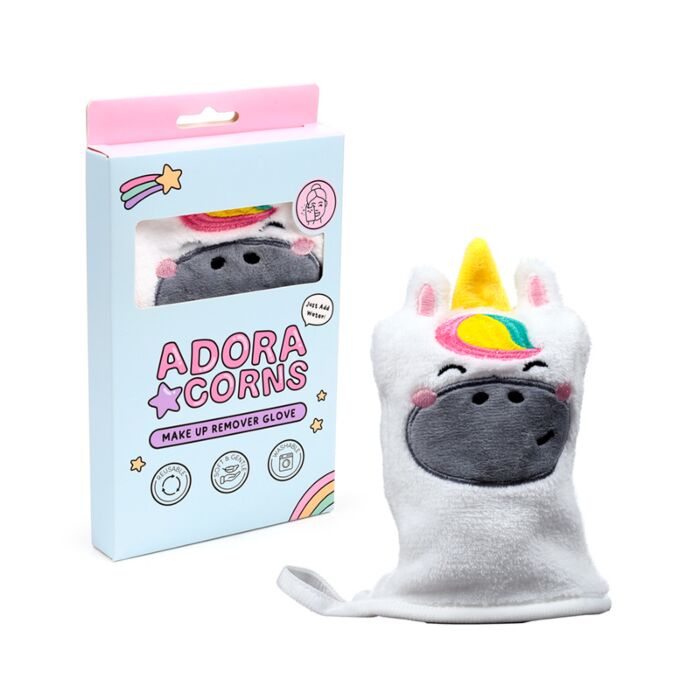 Astra the Unicorn Adoracorns Makeup Remover Glove – Reusable Cotton Cleansing Mitt