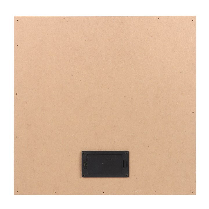 rear view of enchanted mushroom led canvas plaque showing clean backing finish