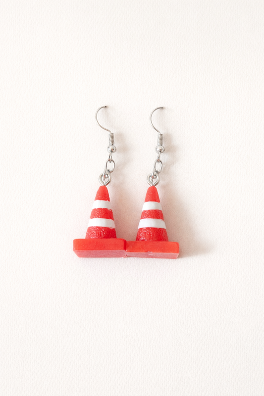 Traffic Cone Drop Earrings