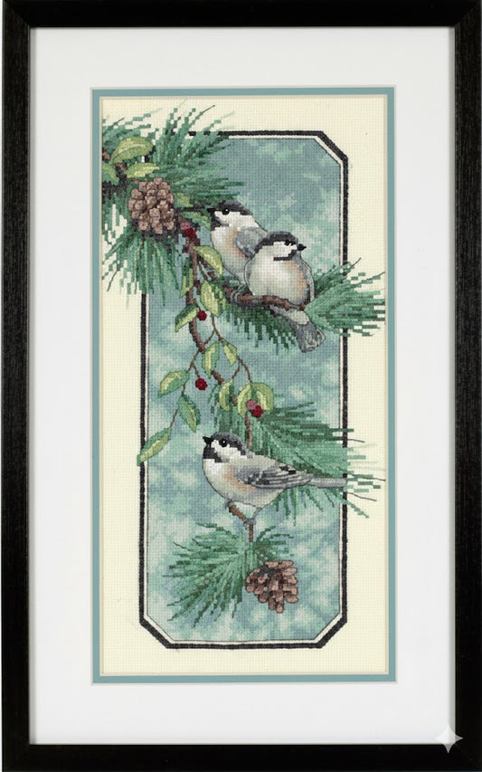 Dimensions Cross Stitch Chickadees On A Branch