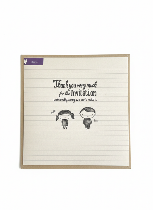 With Regrets Card Couple