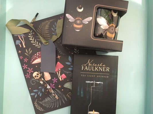 previous dark forest mystery box contents displayed as example curated gothic items