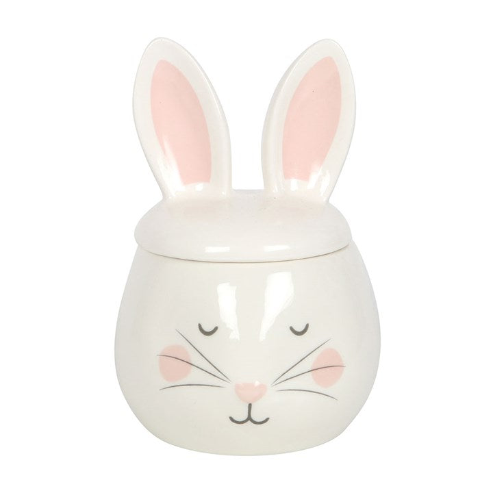 ceramic bunny oil burner shown against clean background highlighting playful shape