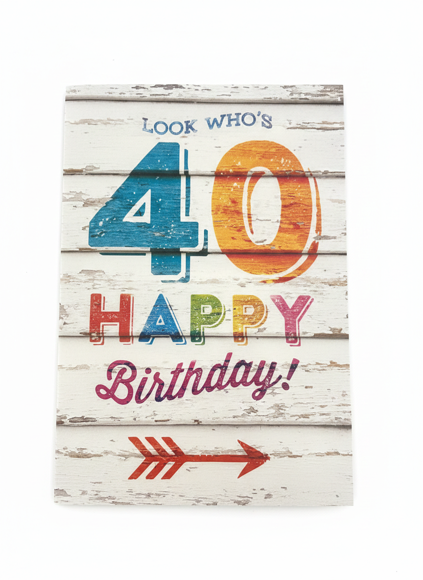 40th Birthday Card - Arrow
