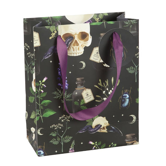 gothic paper gift bag featuring dark alternative design for stylish gift presentation