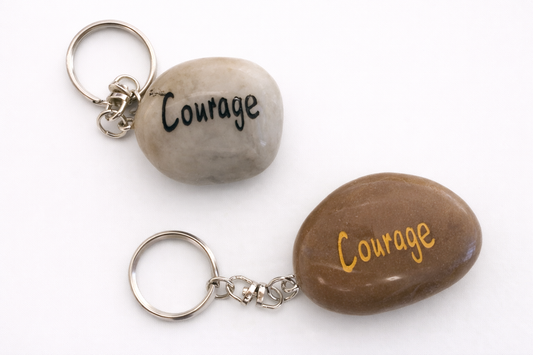 Stone Keyring Courage