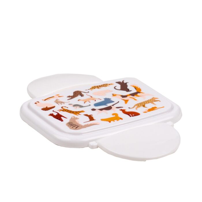 Feline Fine Stacked Bento Box With Cutlery