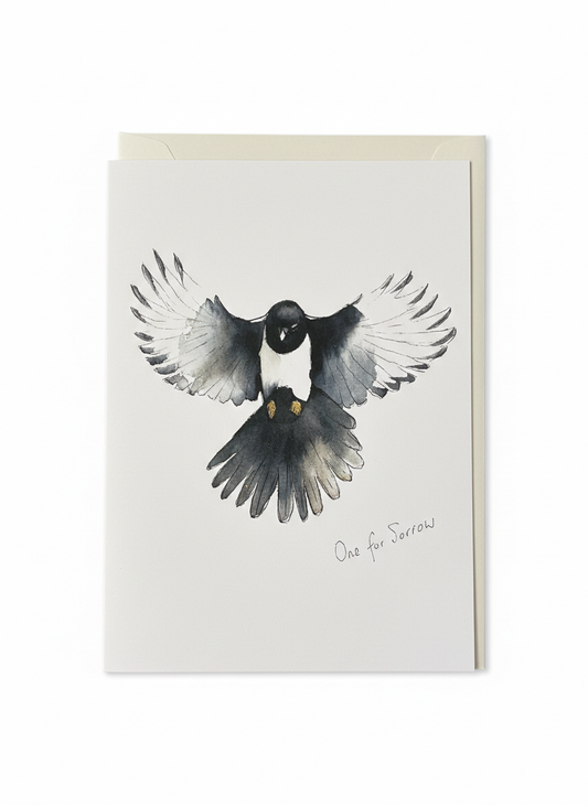 Magpie Sorrow Card -Blank Inside