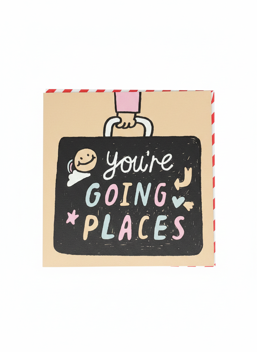 You’re Going Places Leaving Card