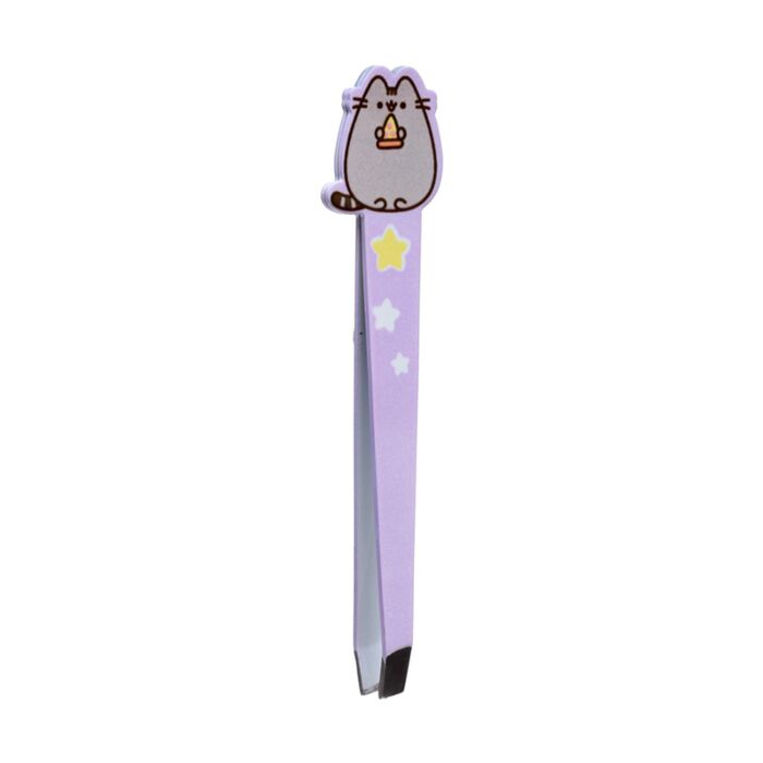 single variant of Pusheen the Cat Core Shaped Tweezer showing fine grooming tip and playful design