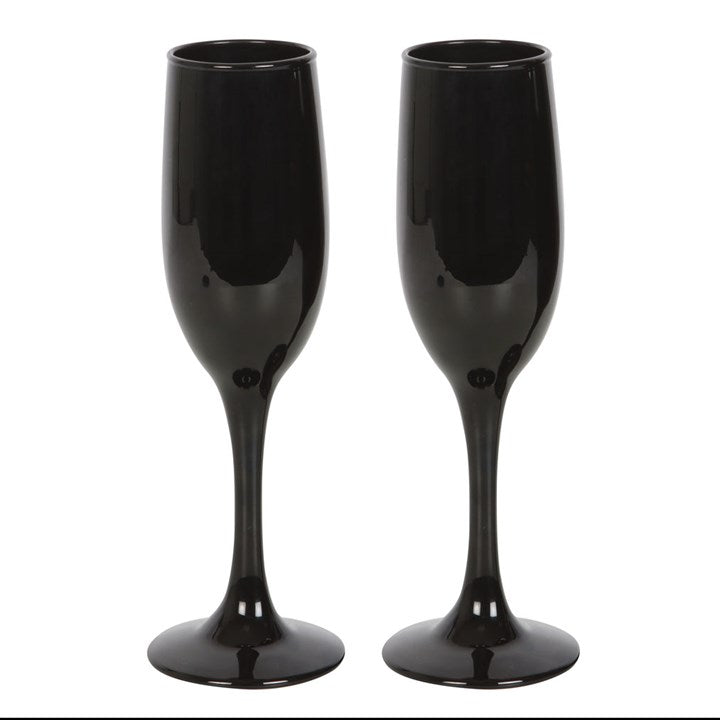 til death do us party champagne flute alternate view highlighting glass shape