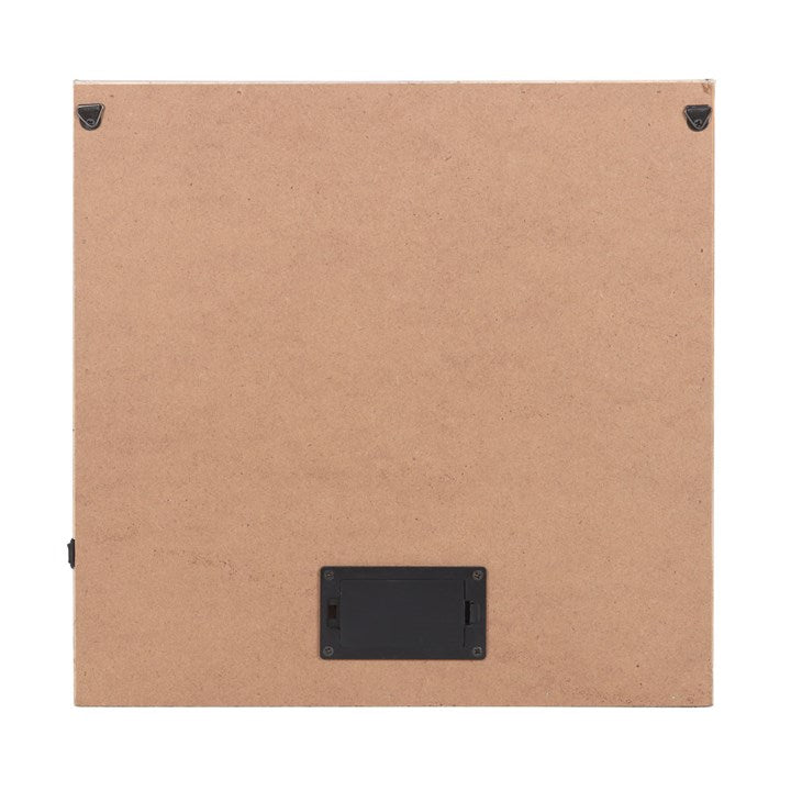 rear view of forest mushroom led canvas plaque showing clean backing finish