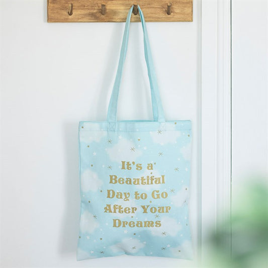 Cloud Print Positivity Tote Bag