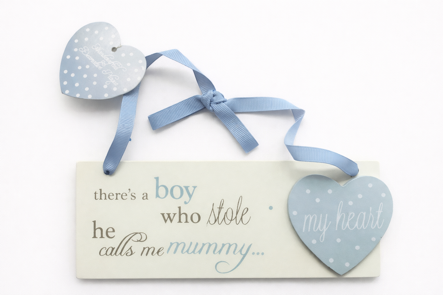 wooden new baby plaque keepsake gift for nursery shelf celebrating baby boy 