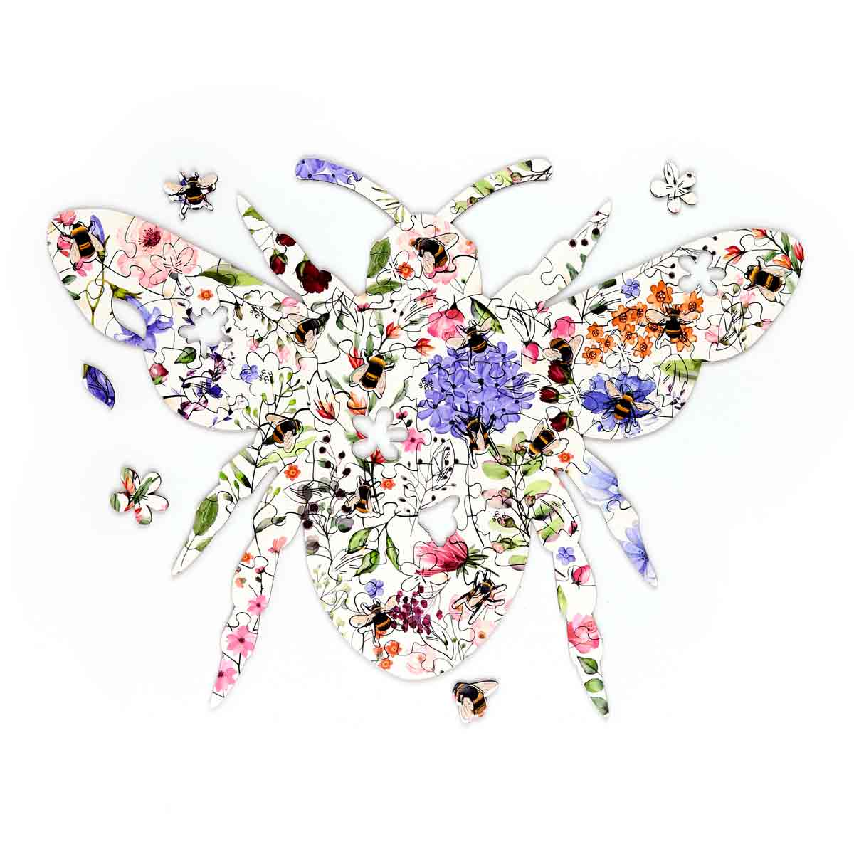 Nectar Meadows Bee 130pc Shaped Jigsaw Puzzle