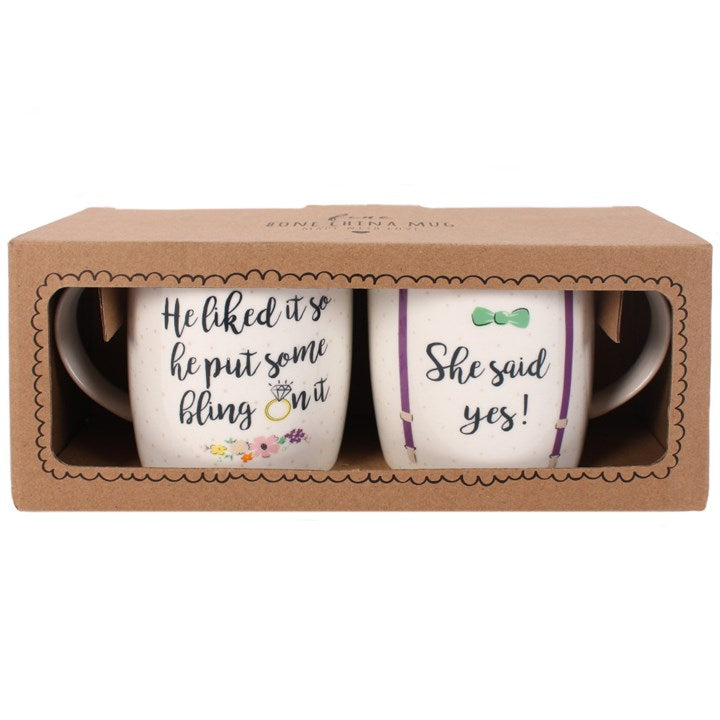 he liked it so he put some bling on it mug set boxed ready for gifting