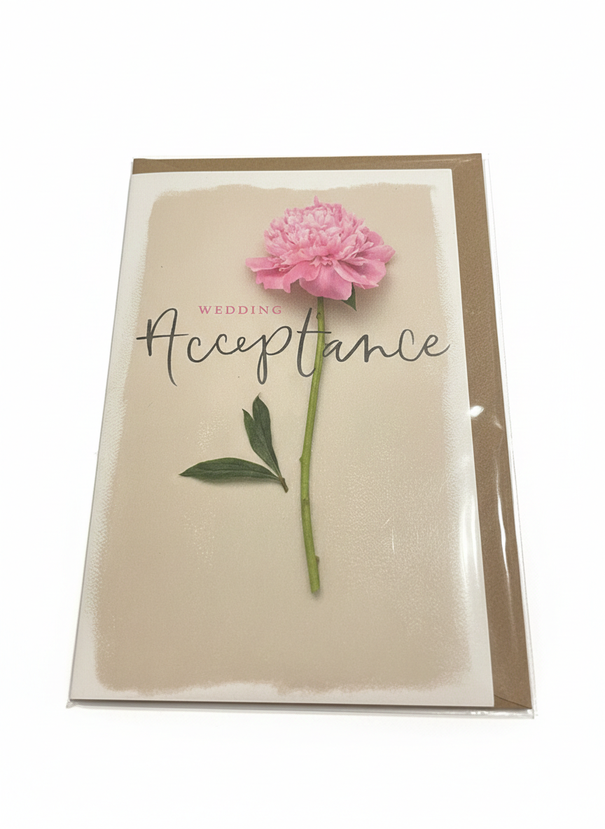 Wedding Acceptance Card Carnation