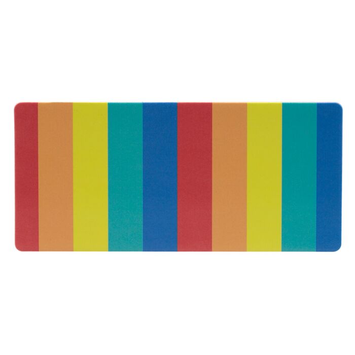 striped rainbow domino tile from the unicorn magic kids dominoes set