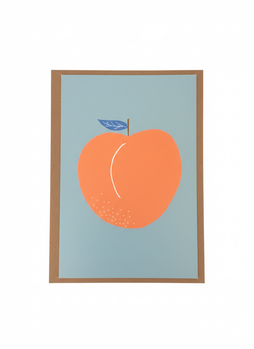 Peach Blank Card