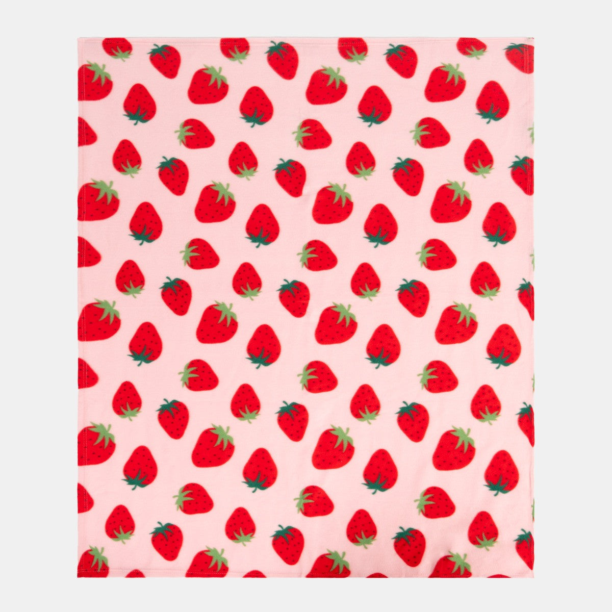 Strawberry Fleece Throw