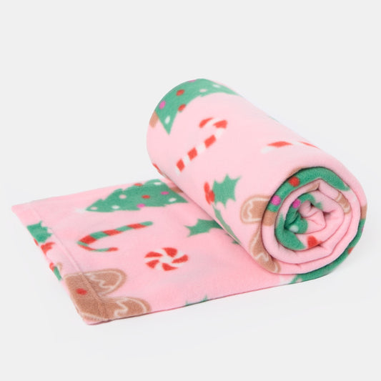 Pink Gingerbread Fleece Throw