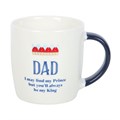 dad you'll always be my king mug front view showing sentimental message