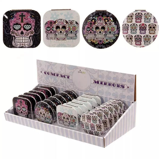 Sugar Skull Compact Mirror