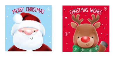 Santa and Reindeer Card Pack (2 Designs In Pack)