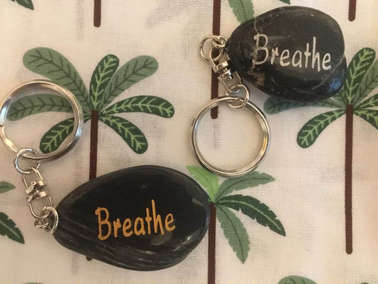 Stone Keyring 'Breathe'