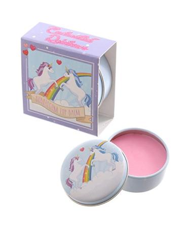 unicorn flavoured lip balm tin bubblegum variant, compact design, perfect for on the go hydration and gifting