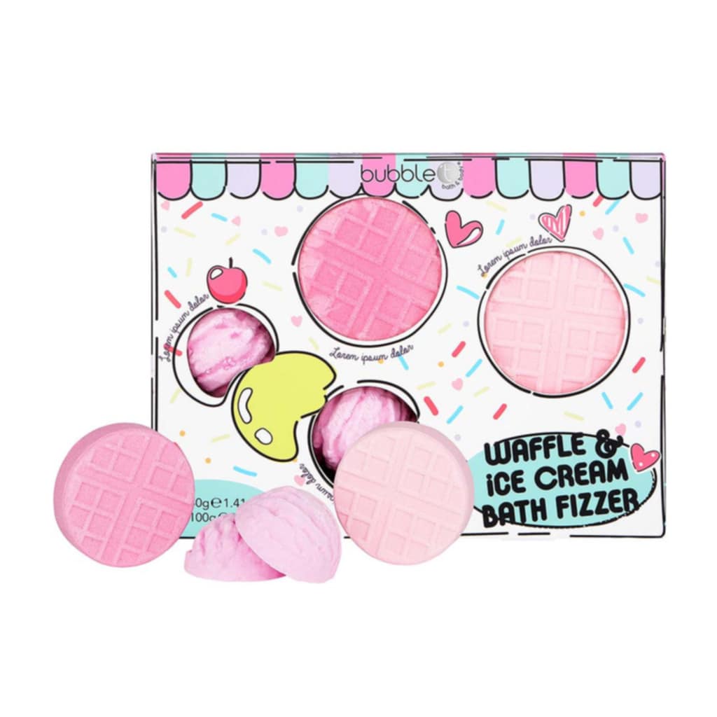 Bubble T Waffle & Ice Cream Bath Bomb Gift Set