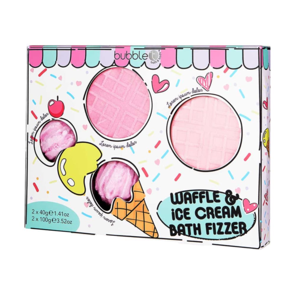 Bubble T Waffle & Ice Cream Bath Bomb Gift Set