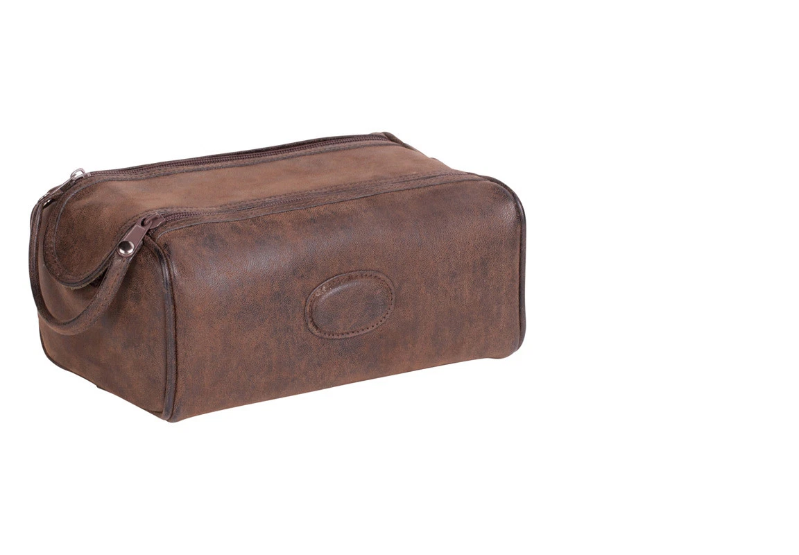 Faux Leather Wash Bag