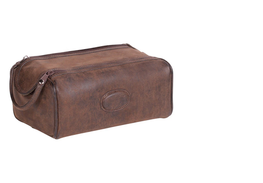 Faux Leather Wash Bag