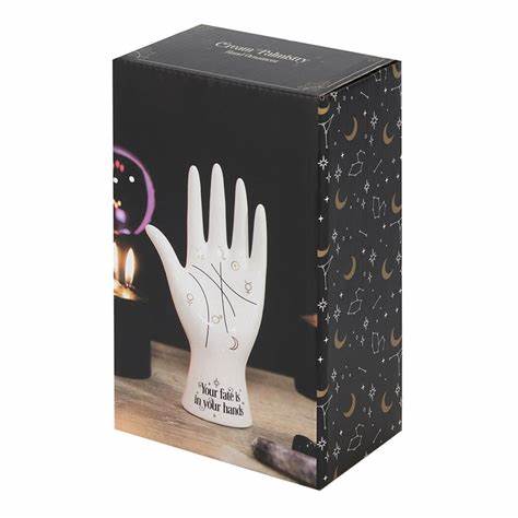 Black /White (Choice) Ceramic Palmestry Hand Ornament