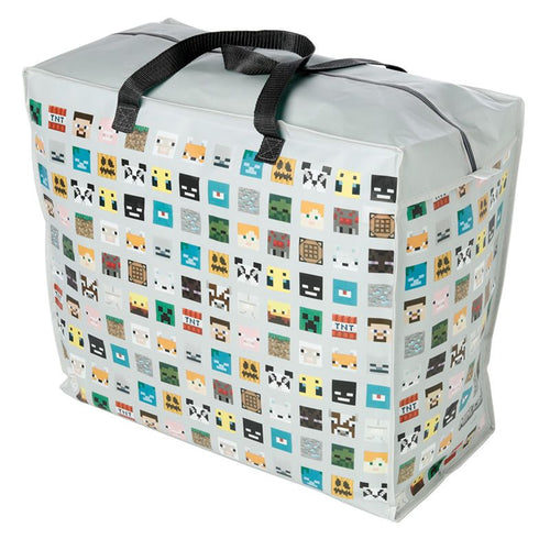Minecraft Faces Zip Up Laundry Bag