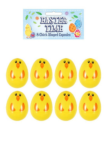 Chick Egg- Shaped Easter Egg Capsules (8 Pack)