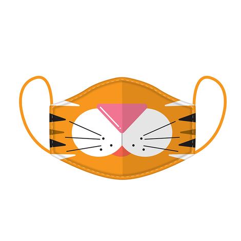 Cutiemals Tiger Face Covering-Large