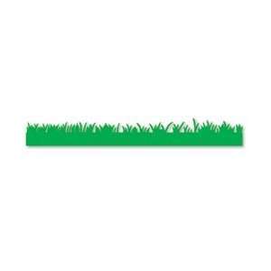 die cut grass border sample showing extended grass shape for card making and scrapbooking