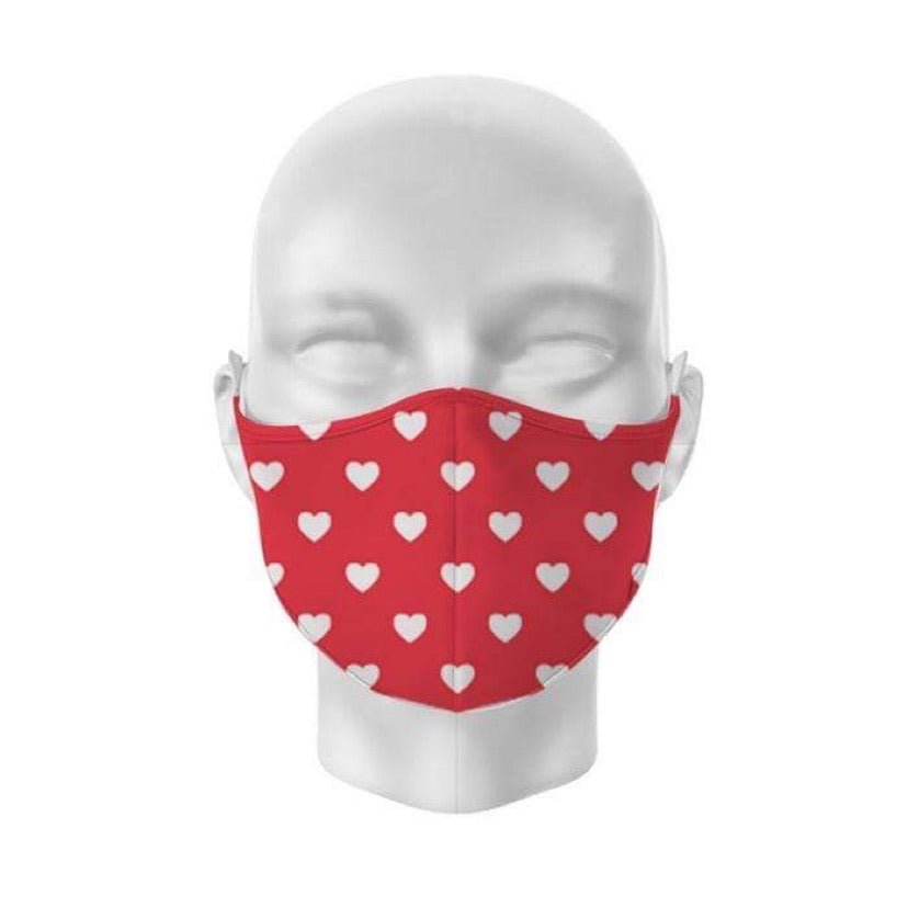 Love Hearts Adult Face Covering