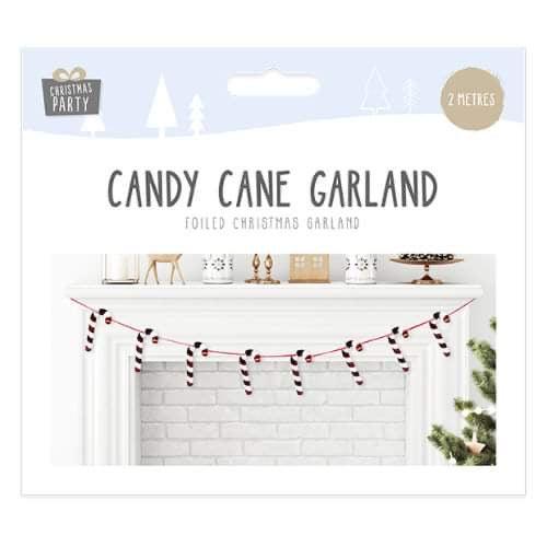 Foiled Candy Cane Christmas Garland
