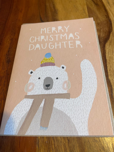 Beary Christmas Daughter Card