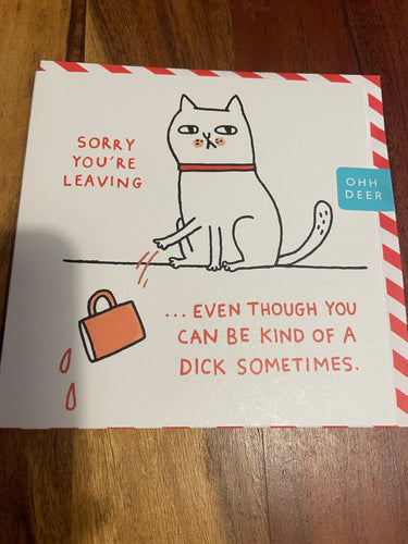 Sorry You’re Leaving Card-Cat