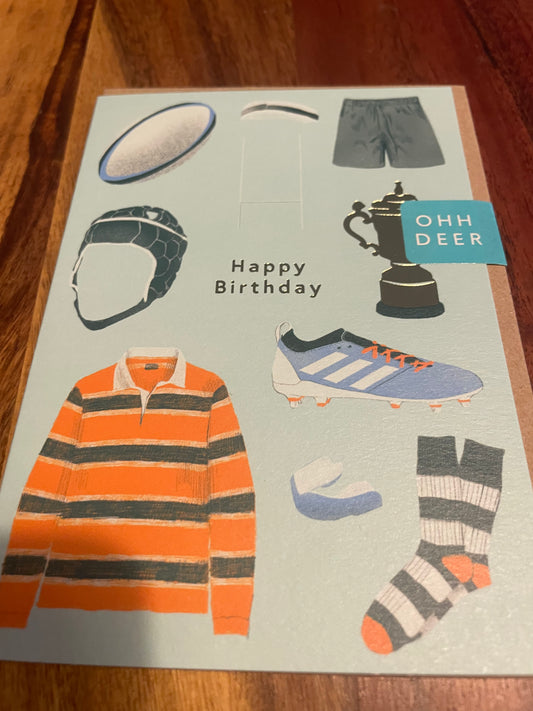 Birthday Card-Rugby