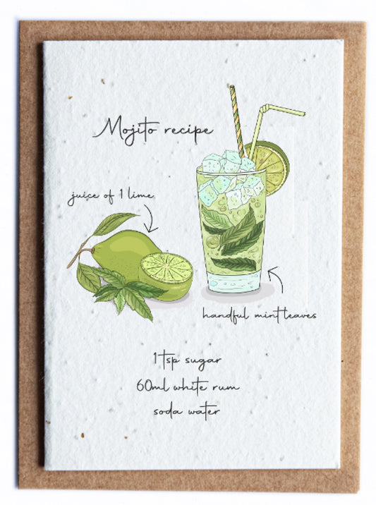 Plantable  Seed Mint Card- Mojito